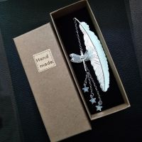 羽毛中国金属夜光学生送老师同学毕业古风男女生日礼物|银羽+夜光蜻蜓+流星雨