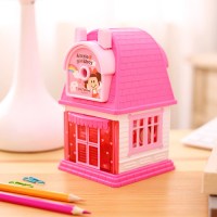 卷笔刀铅笔刀笔刨削笔器大号0615小屋削笔机手摇|粉红色