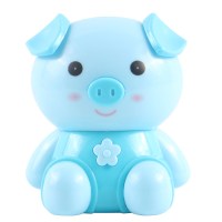 绘画创意大号儿童可爱造型削铅笔机手动刨笔小学生多功能削笔器自动手摇转笔刀美术生刀削笔机|2658小猪[蓝色]