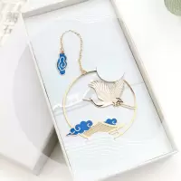 创意文艺古风西安旅鹤舞长安金属古典中流苏礼品团扇|鹤舞长安,圆形