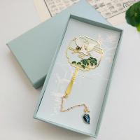 创意文艺古风西安旅鹤舞长安金属古典中流苏礼品团扇|松鹤图。团扇+坠子