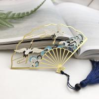 创意文艺古风西安旅鹤舞长安金属古典中流苏礼品团扇|比翼双飞。折扇+流苏