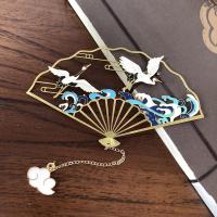 创意文艺古风西安旅鹤舞长安金属古典中流苏礼品团扇|比翼双飞,折扇+坠子