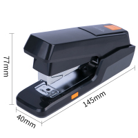 订书钉便捷号订书器多功能用品文秘白领必备省力钉书机学生用中装订机型省力订书机办公加厚|黑色/150X54X