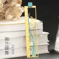 文艺小礼品纪念品文创金属中古典文艺小清新产品学生用流苏创意猫咪直尺子古风桃花|幽兰蝶舞尺艺