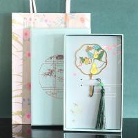 金属免费文创创意小清新学生用古典礼品刻字团扇中|如意葫芦+流苏(套盒)