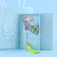 礼品中礼物流苏创意小锦鲤金属黄铜团扇文艺精美|小荷蜻蜓丨礼盒