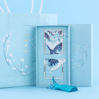 礼品中礼物流苏创意小锦鲤金属黄铜团扇文艺精美|神奈冲浪丨礼盒+礼袋