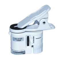 迷你小型显微镜能银元鉴定高倍儿童手机放大镜高清|UV紫光+镜布电池收纳布袋