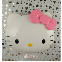 可爱卡通折叠 计算器 创意kt翻盖便携式计算机 化妆镜|粉红