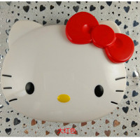 可爱卡通折叠 计算器 创意kt翻盖便携式计算机 化妆镜|红色