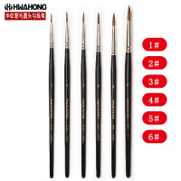 貂毛勾勒笔/极细毛笔韩国西伯利亚/水彩画笔/610水/描线油画笔/面相笔/|6支常规大号套装