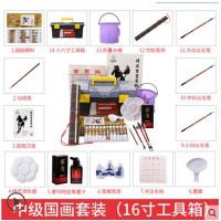 初学者入门小学生国画颜料水墨画工具套装中国画颜料|中级套装【16寸工具箱】 12ml【24色】