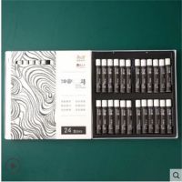 肤色24色莫兰迪色系蜡笔套装36色重软性油画棒水溶性黑白色彩马龙|24支白色油画棒彩研