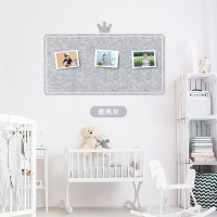 毛毡墙贴留言板彩色墙板毛毡板布置软木板照片墙幼儿园布告告示板|浅灰色