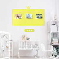 毛毡墙贴留言板彩色墙板毛毡板布置软木板照片墙幼儿园布告告示板|黄色
