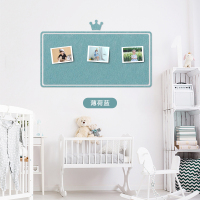 毛毡墙贴留言板彩色墙板毛毡板布置软木板照片墙幼儿园布告告示板|孔雀蓝