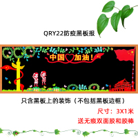 防疫情开学新学期黑板报装饰墙贴画教室布置班级文化墙小学幼儿园|QRY22防疫黑板报 超大