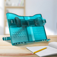 读书架书架成人支架能创意阅读架看看书神器简易桌上学生用可书立书挡书夹书靠夹书器伸缩书立架|磨砂绿-猫咪款（赠练字大礼包）