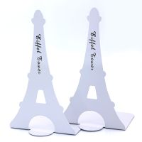 收纳整理书立书挡立书架埃菲尔铁塔造型金属书靠课桌|白色