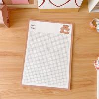 韩国ins可爱卡通网格记事本可撕备忘b5便签本少女心大|背包 +曲奇饼干[共2本]