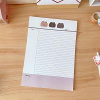 韩国ins可爱卡通网格记事本可撕备忘b5便签本少女心大|三只 +曲奇饼干[共2本]