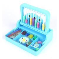 合1九行小学生具盒数棒智力开发算盘能学一二年级2计数器|蓝色99804老版