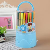 套装彩笔画画工具水彩笔涂笔绘画可水洗水彩笔画画|4蓝色桶