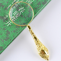 老人阅读金银两色镜片儿童放大镜45mm玻璃欧式全金属放大镜|土豪金欧式全金属放大镜