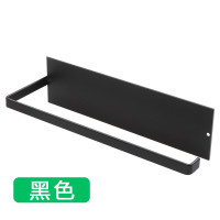 厨房用纸挂架免打孔懒人抹布架保鲜膜收纳置物卷纸架壁挂式纸巾架|黑色[1个装]