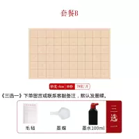 半生半熟书法书法练习纸米字格毛笔练字纸初学28格书|套餐B:(毛毡墨汁墨蝶三选一) 12cm*15格(70张/1刀)