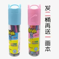 儿童画笔可水洗儿童画画工具涂鸦标识水彩笔绘画工具|12色(蓝+粉)