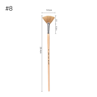 画笔狼毫绘画单支初学者水猪鬃毛专业套装美术专用水彩笔圆头油画笔安全青年扇形笔儿童|猪鬃扇形笔8号丨单支[一支也]