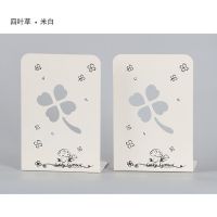 书夹靠挡书挡板书立架简易桌上书架伸缩书板立学生创意高中生|四叶草米白色