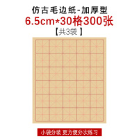 仿古毛边纸书法专用练字|仿古毛边纸6.5*30格300张[高品质] 标配版