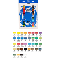 美术画画美甲1装色新出36色套装24英国专业管状学生专用颜料不初|-36色[水彩颜料] 精选套装二(8件套+送2件)