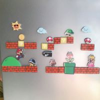 装饰磁性贴创意日本马里奥一套超级冰箱贴磁贴可爱儿童卡通|[磁石款]贴在铁制品表面/40只