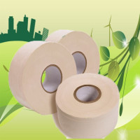 卷筒纸竹纤维卷纸厕纸大盘纸大卫生纸宾馆酒店卫生间原色竹浆本色|六卷