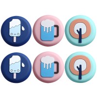 卡通冰箱贴创意可爱装饰磁贴办公软胶贴磁铁贴儿童吸铁石磁力一套|[冰淇淋+啤酒+小树]*2