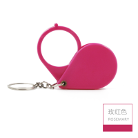 高清高倍老人儿童放大镜玩具阅读礼品十倍便携式赠品带灯手持|钥匙扣放大镜粉红