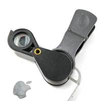 高清高倍老人儿童放大镜玩具阅读礼品十倍便携式赠品带灯手持|可夹手机珠宝鉴定放大镜