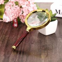 放大镜高清阅读看书学生老人放大镜手持式光学高倍儿童放大镜|直径60MM木柄+包装盒