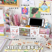 收纳盒网红能桌面摆件创意可爱女ins大容量学生