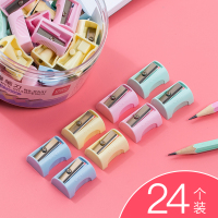 削笔机转笔刀便携式可爱小型卷笔刀小号迷你削笔器奖品简易小学生儿童卡通眉笔可爱笔刨幼儿园用|24个装(0531)