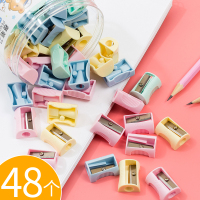 削笔机转笔刀便携式可爱小型卷笔刀小号迷你削笔器奖品简易小学生儿童卡通眉笔可爱笔刨幼儿园用|整盒48个装(0531)