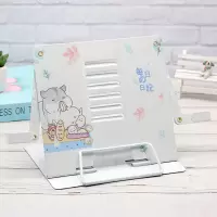简易桌上书看书神器夹子学生夹书器儿童书立读书架阅读架阅读书架|[升级款]贪吃鼠白色