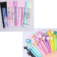 韩版粉色黑色碳素笔抖音网红笔可爱系少女心套装清新|[经典笔+混搭卡通笔] 20支笔+芯[送笔袋]