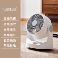 空气循环扇家用小型涡轮风扇办公室桌面台式电风扇L4|白色