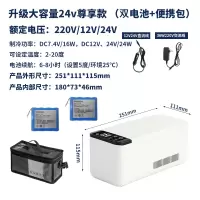 胰岛素冷藏盒便携车载充电变频恒温小冰箱药品冷藏箱冰箱随身M8|CB02大容量款-双电池[220v12v24v]