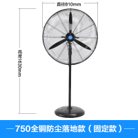 绿益工业风扇商用大功率壁挂式电风扇落地扇全封闭防水防尘牛角扇R5|750全铜防尘防水落地(固定款)